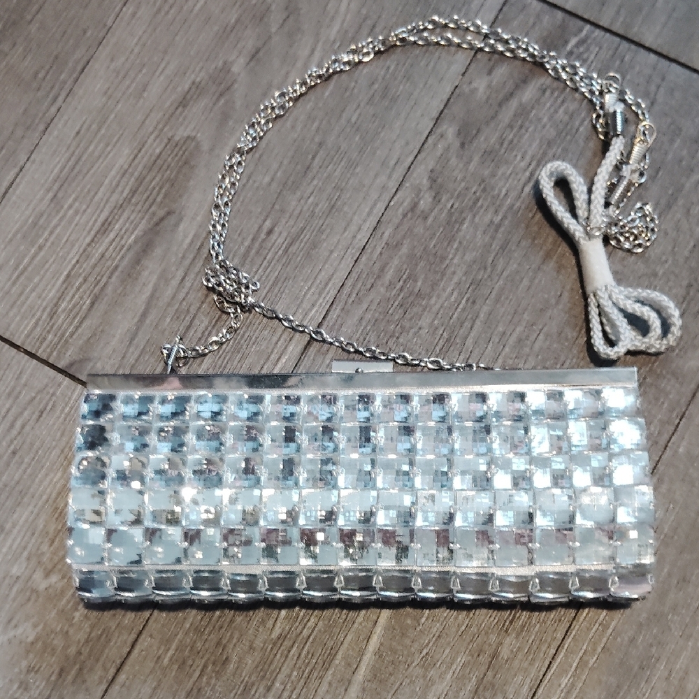 Elegant Silver Clutch Bag